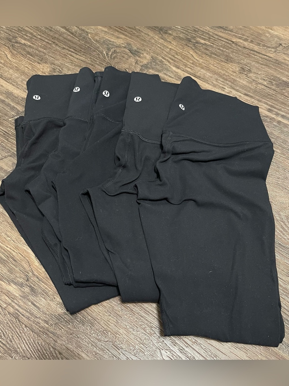 Lululemon High Rise Basic Athletic Legging Bundle Black Casual 5 Pair Womens 6